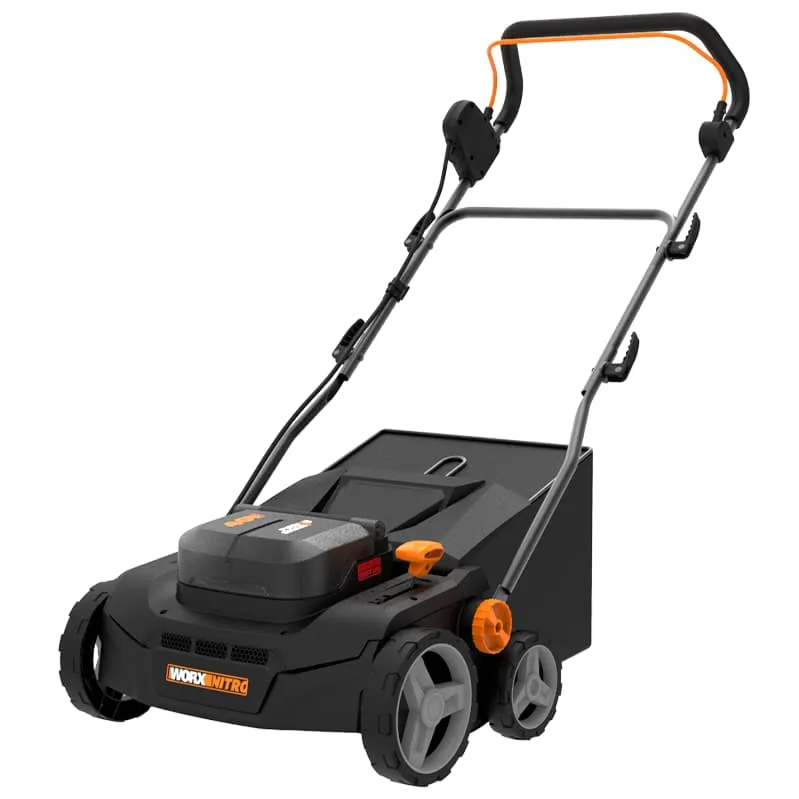 Аэратор-скарификатор WORX NITRO WG855E.9 40V 36см бесщеточный аккумуляторный, без АКБ и ЗУ